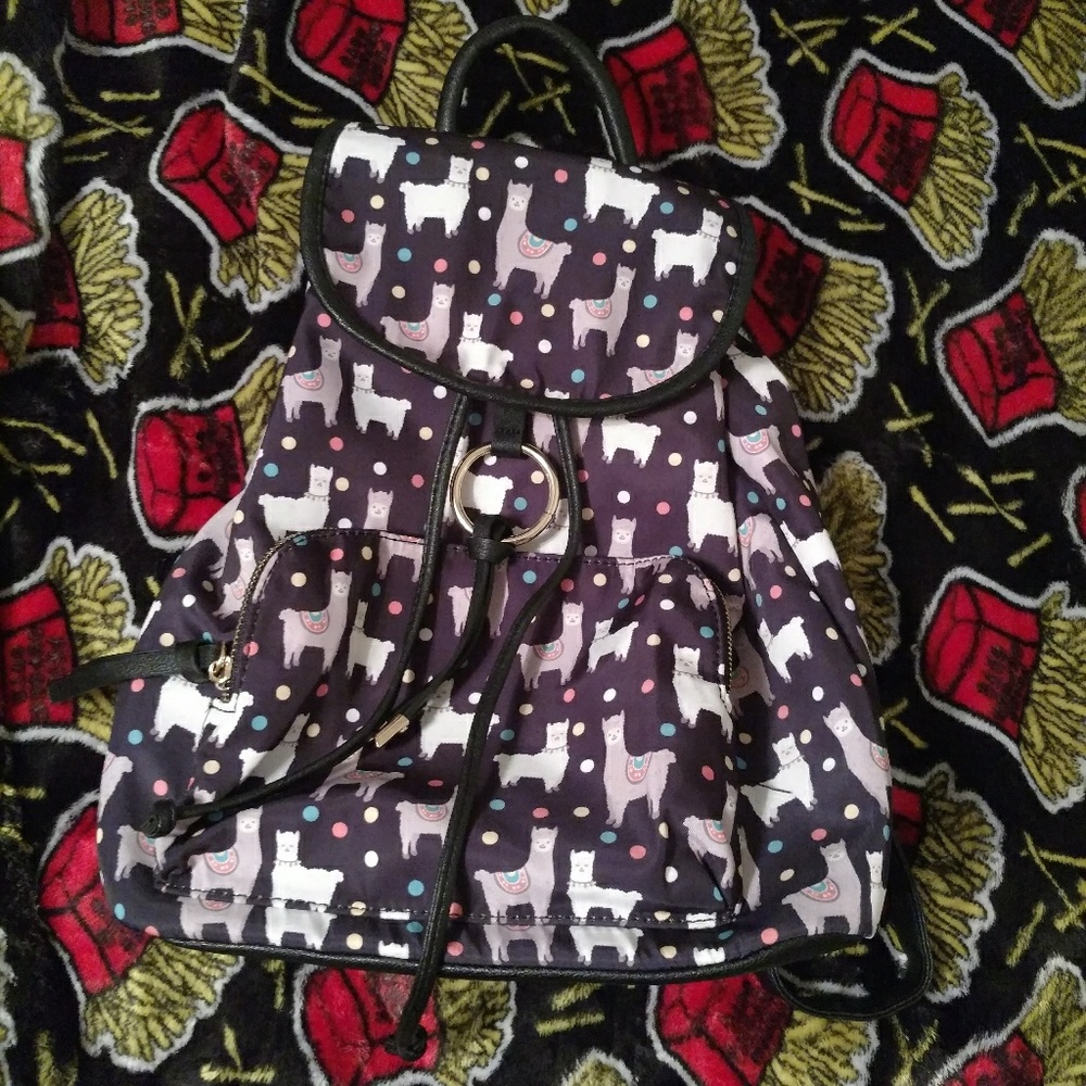 Llama Draw-String Back Pack - Picture 1 of 5